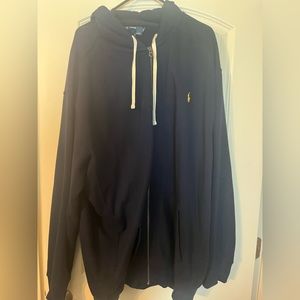 Polo 3XL Tall Zip Up Jacket, Navy With Yellow Logo